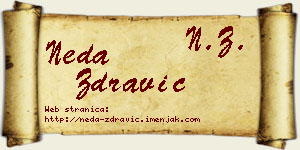 Neda Zdravić vizit kartica
